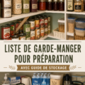 Un garde-manger bien organisé avec des bocaux et des boîtes de rangement