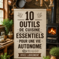 Vue d'une cuisine autonome avec des outils pratiques pour préparer des repas.