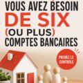 Femme examinant ses finances avec plusieurs comptes bancaires en arrière-plan.