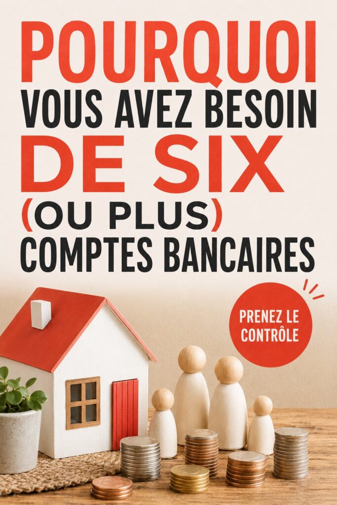 Femme examinant ses finances avec plusieurs comptes bancaires en arrière-plan.