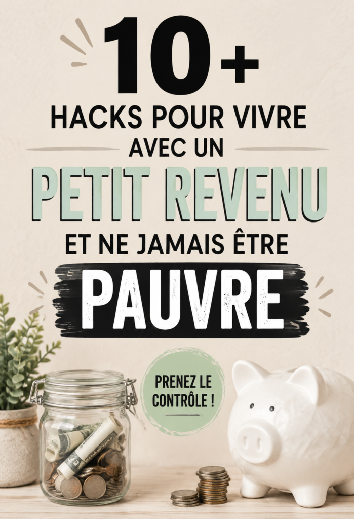 Femme souriante tenant un budget avec des papiers et des pièces