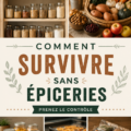 Femme faisant ses courses au marché local, représentant une vie sans supermarché.