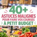 Une femme souriante fait des courses en respectant son budget.