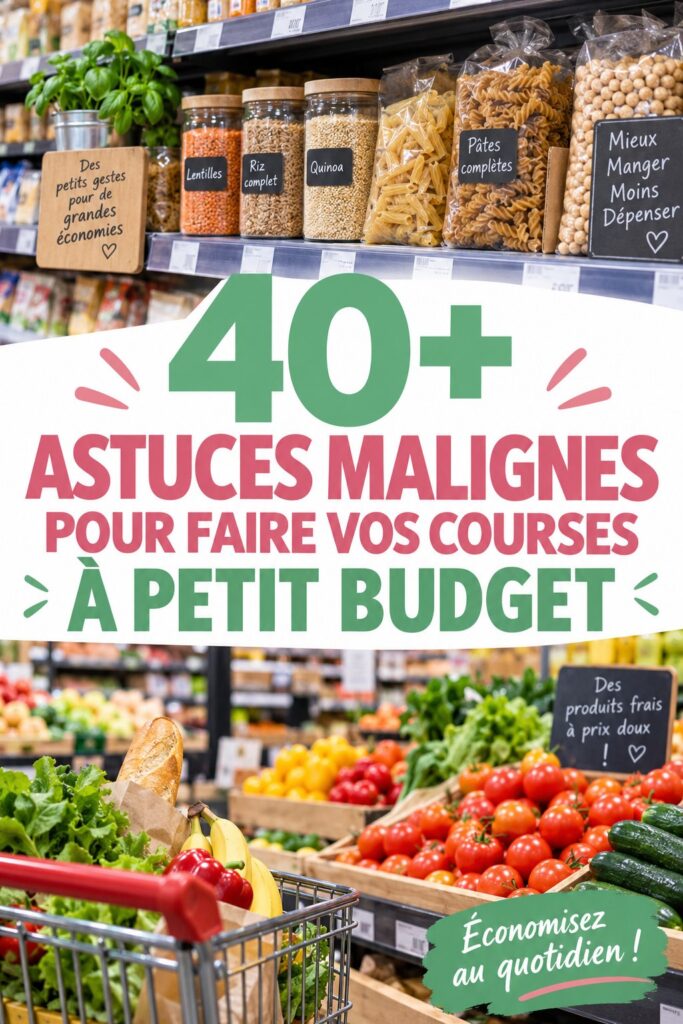 Une femme souriante fait des courses en respectant son budget.