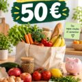 Femme faisant ses courses en respectant un budget de 50 $
