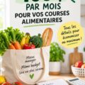 Visuel d'un chariot de courses bien rempli représentant une gestion efficace du budget alimentaire.