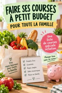 Deux paniers de courses bien garnis pour un budget maîtrisé durant l'inflation.