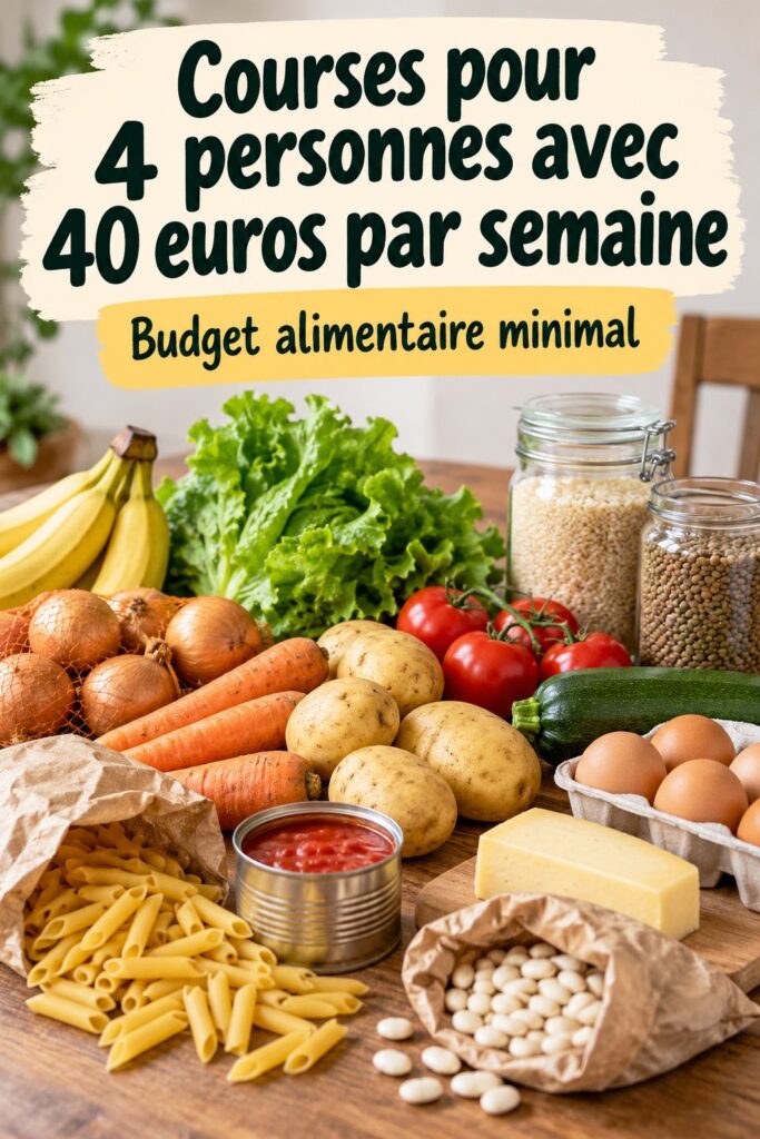 Une famille heureuse préparant un repas ensemble avec un budget courses maîtrisé.