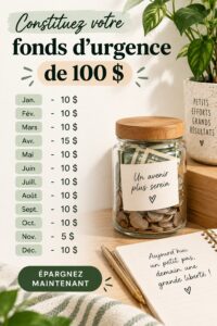 Fonds d'urgence : une femme salarié qui compte des pièces de monnaie avec un sourire