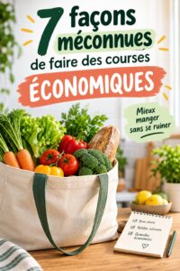 Femme faisant ses courses avec un caddie dans un magasin