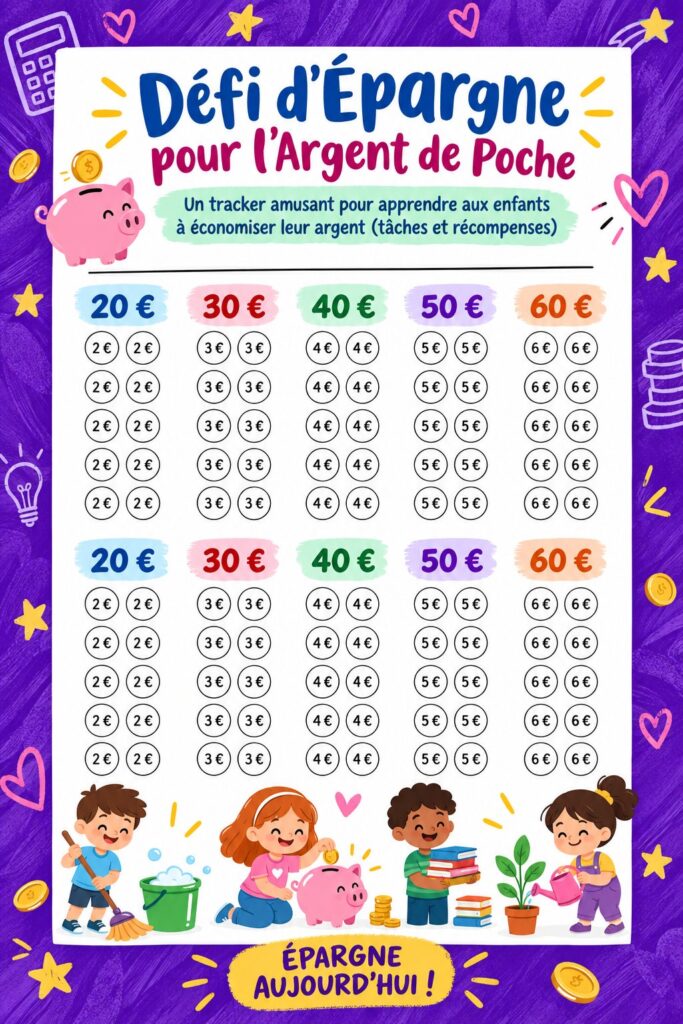 Une mère et son enfant discutent d'un défi d'épargne pour apprendre à gérer leur budget.