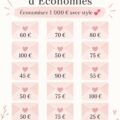 Image d'une femme souriante célébrant ses économies avec un carnet de budget.
