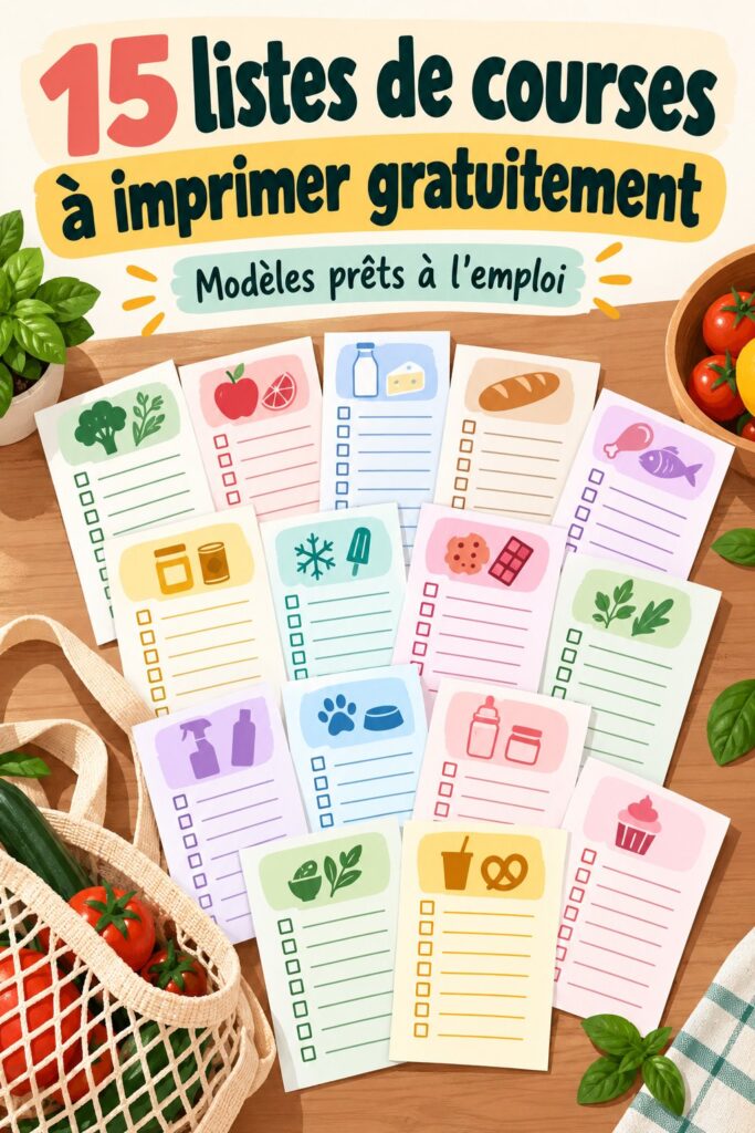 15 listes d'objets pour la maison à imprimer facilement