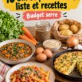 Une sélection de plats économiques cuisinés avec un budget limité.