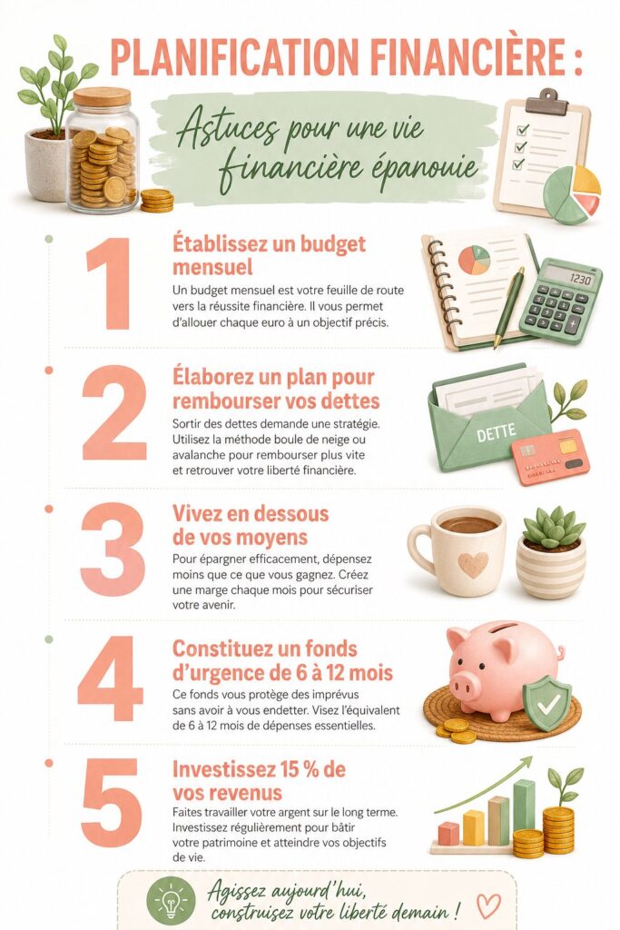 Femme heureuse consultent un document de planification financière