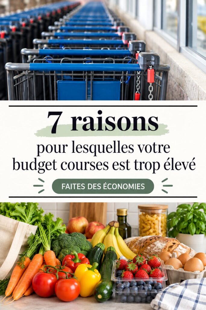 Femme en train de faire ses courses avec un budget gestionnaire à la main, représentant la planification financière