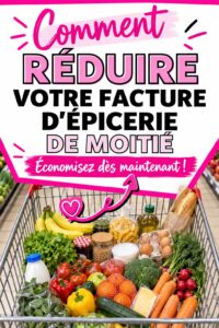 Femme satisfaite regardant ses courses économiques après avoir réduit son budget courses.