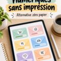 Femme utilisant une application de budget numérique sur son smartphone.