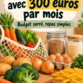 Des aliments sains et économiques disposés sur une table.