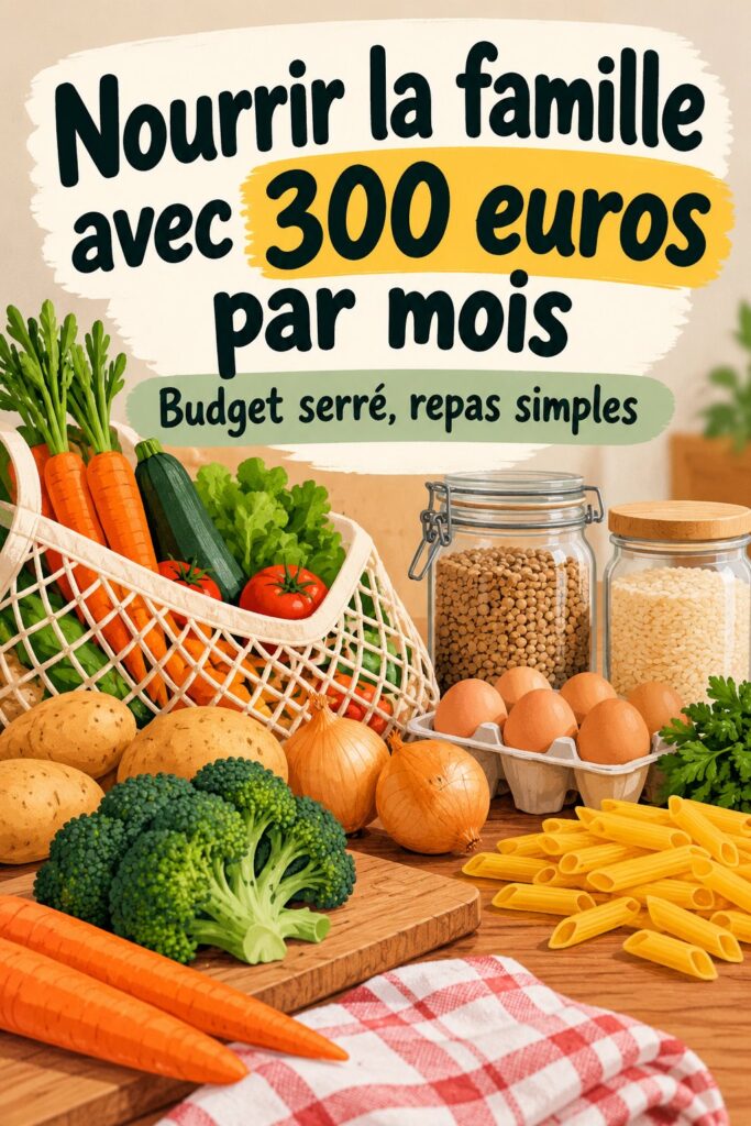 Des aliments sains et économiques disposés sur une table.