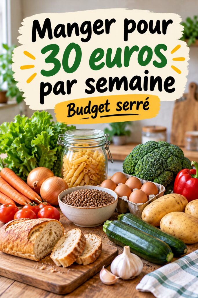 Recettes saines et économiques pour un budget de 30€