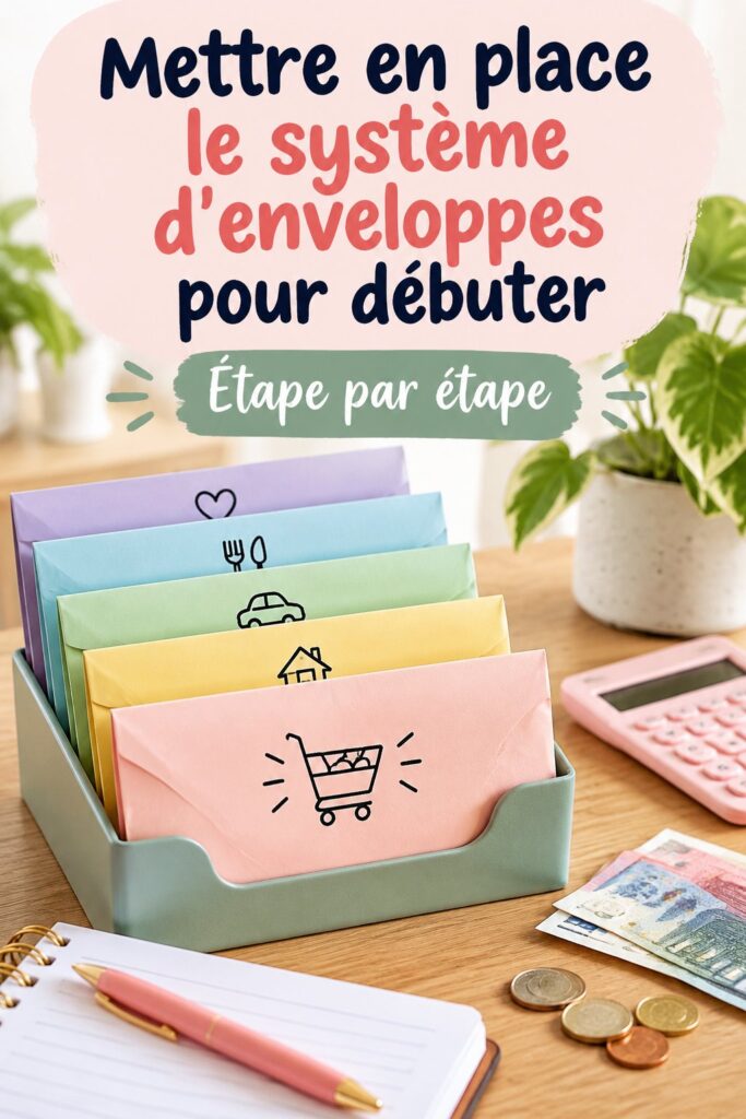 Femme utilisant des enveloppes pour gérer son budget à la maison