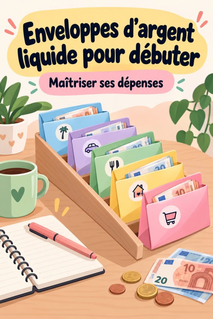 Les enveloppes d'argent liquide en différentes couleurs pour la gestion budgétaire