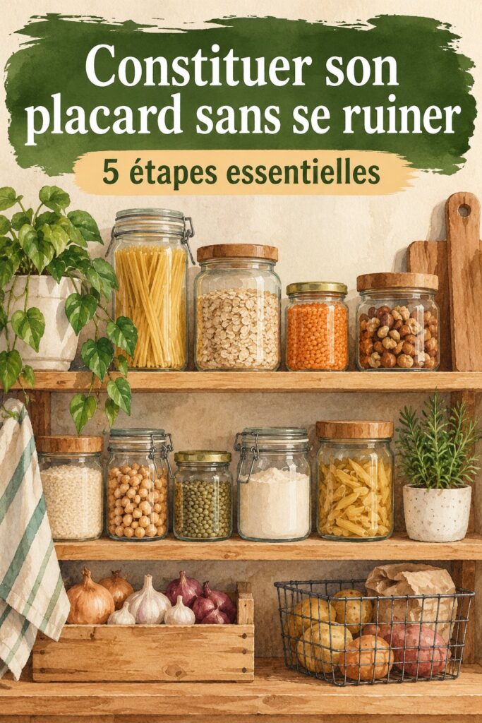 Garde-manger bien rempli avec des produits variés à prix abordable.