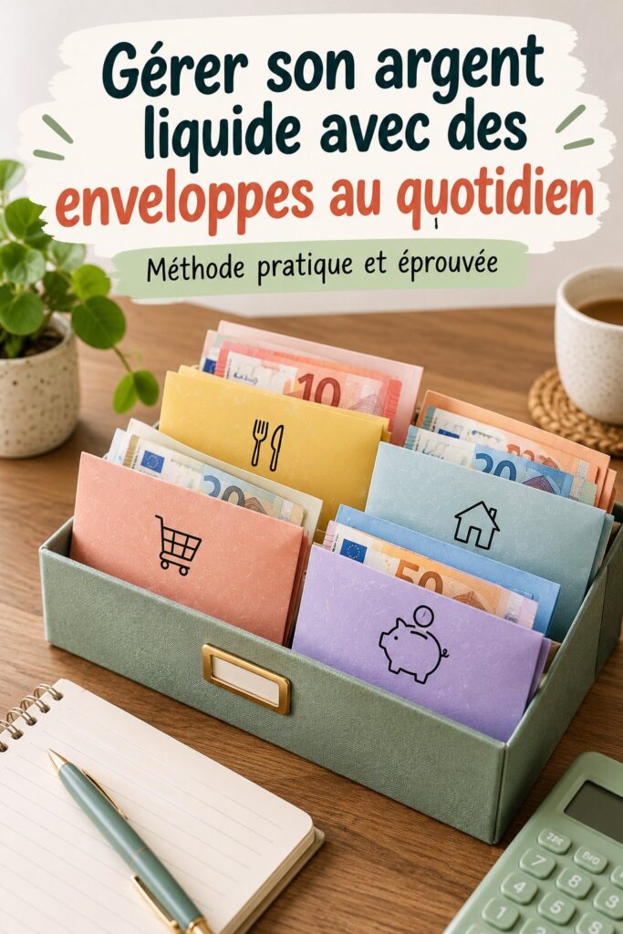 Une image de plusieurs enveloppes colorées représentant le système d'enveloppes pour gérer son budget.