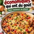Un plat appétissant de pâtes et légumes de saison correspondant aux repas économiques