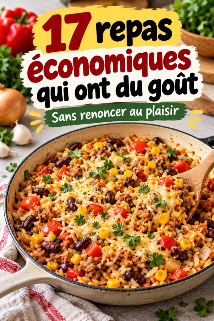 Un plat appétissant de pâtes et légumes de saison correspondant aux repas économiques