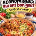 Repas savoureux et économique servit dans une assiette