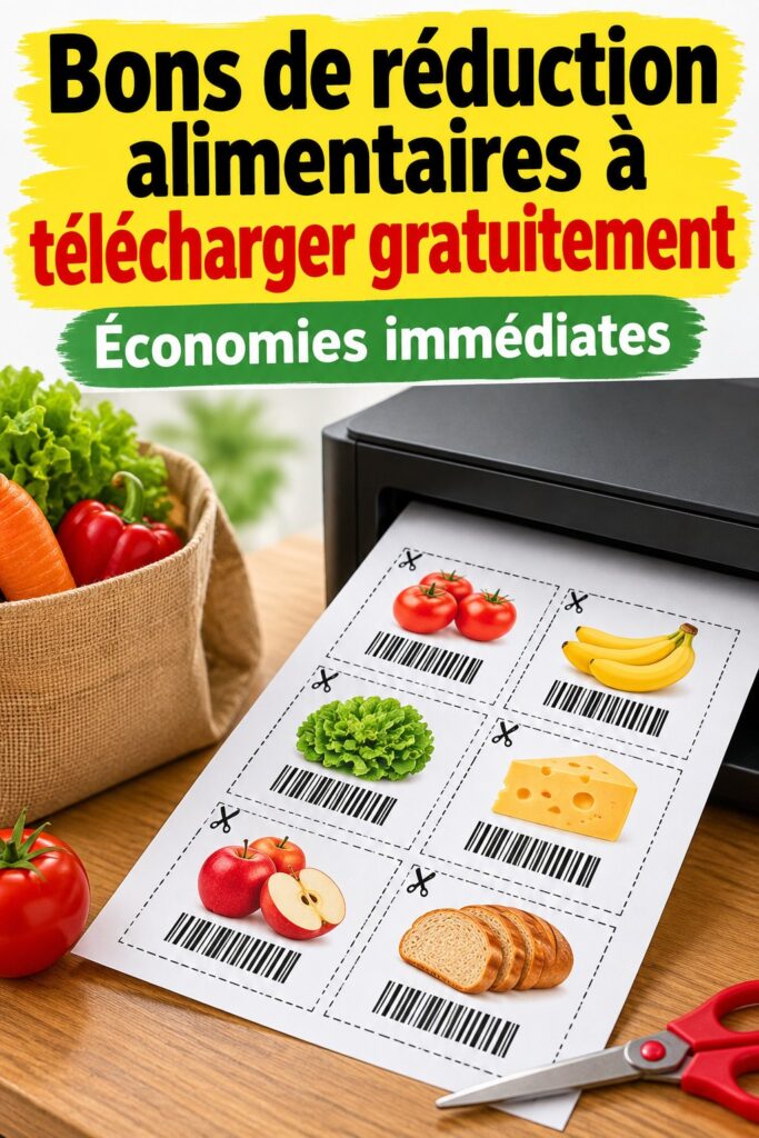 Bons de réduction alimentaires à imprimer pour économiser au supermarché.
